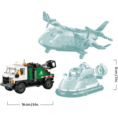 LEGO City 60505 Remix Aereo Camion di Servizio e Hovercraft 3in1 Modello Mix & Match con 3 Minifigure