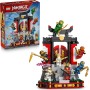 LEGO NINJAGO 71866 Display Personaggi Ninja 15° Anniversario con Porta del Monastero 8 Minifigure da Collezione e Spade