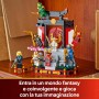 LEGO NINJAGO 71866 Display Personaggi Ninja 15° Anniversario con Porta del Monastero 8 Minifigure da Collezione e Spade