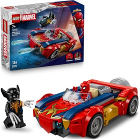 LEGO Marvel 76336 Auto di Spider-Man vs. Venomized Wolverine con Macchina 2 Minifigure e 2 Shooter a Molla