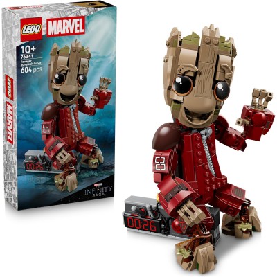 LEGO Marvel 76341 Groot in Tuta da Ravager Action Figure da Collezione per Supereroi