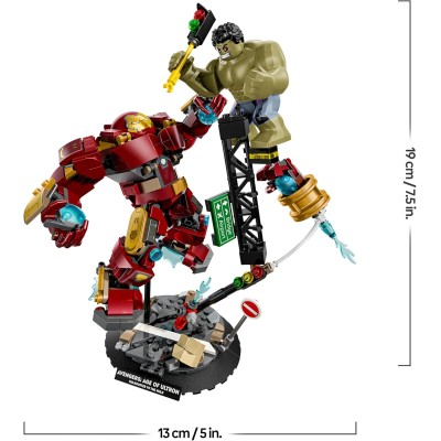 LEGO Marvel 76343 Battaglia Epica: Hulkbuster vs. The Hulk con 2 Action Figure e Minifigure di Iron Man