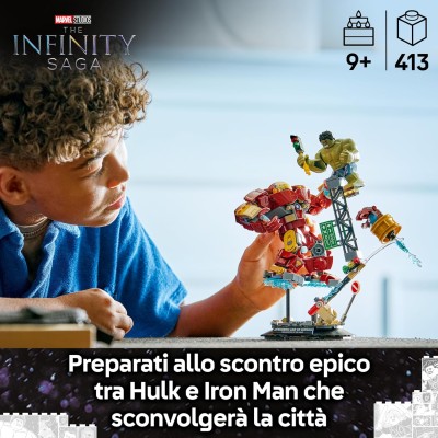 LEGO Marvel 76343 Battaglia Epica: Hulkbuster vs. The Hulk con 2 Action Figure e Minifigure di Iron Man