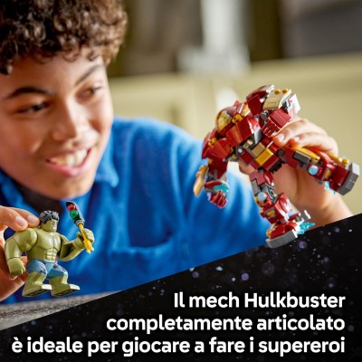 LEGO Marvel 76343 Battaglia Epica: Hulkbuster vs. The Hulk con 2 Action Figure e Minifigure di Iron Man