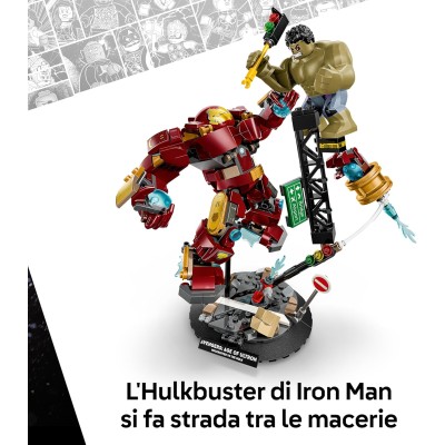 LEGO Marvel 76343 Battaglia Epica: Hulkbuster vs. The Hulk con 2 Action Figure e Minifigure di Iron Man