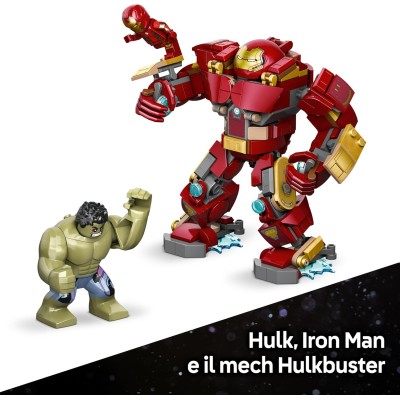 LEGO Marvel 76343 Battaglia Epica: Hulkbuster vs. The Hulk con 2 Action Figure e Minifigure di Iron Man