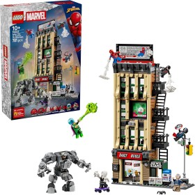 LEGO Marvel 76342 Spider-Man vs. Mysterio: il Daily Bugle con Action Figure Mech e 7 Minifigure