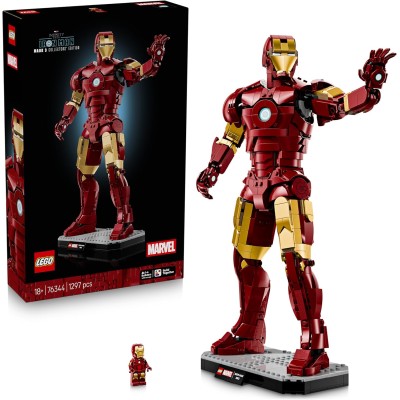 LEGO Marvel 76344 Iron Man Mark 3 Edizione del Collezionista Action Figure Avengers con Minifigure e Reattore Arc