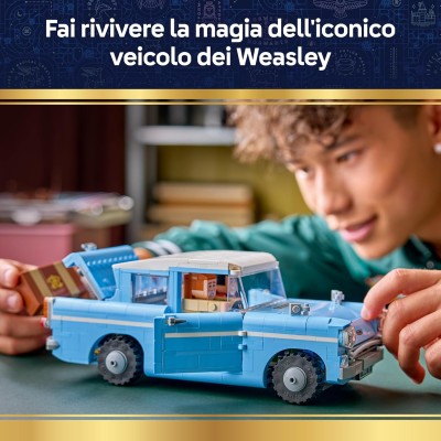 LEGO Harry Potter 76470 Ford Anglia Volante Incantata Modellino Ford Anglia con Personaggi di Harry e Ron e Figura di Edvige