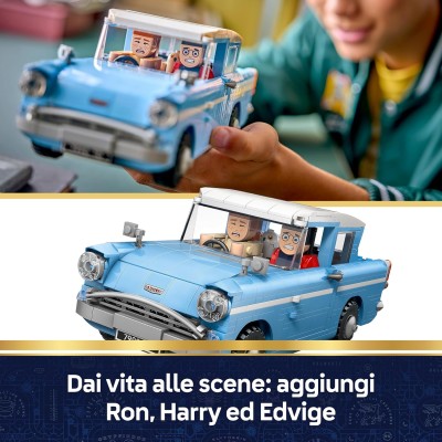 LEGO Harry Potter 76470 Ford Anglia Volante Incantata Modellino Ford Anglia con Personaggi di Harry e Ron e Figura di Edvige