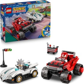 LEGO Sonic the Hedgehog 77118 Auto di Silver vs. Monster Truck di Knuckles con 2 Minifigure e 2 Chaos Emeralds
