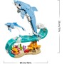 LEGO Creator 31385 Animali Marini 3in1: Meravigliosi Delfini Trasformabili in Cavalluccio Marino o in Granchio