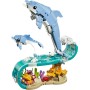 LEGO Creator 31385 Animali Marini 3in1: Meravigliosi Delfini Trasformabili in Cavalluccio Marino o in Granchio