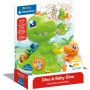 Clementoni 17953 Dino e Baby Dino Dinosauri Interattivi Parlanti per Lo Sviluppo Emotivo Motorio e Cognitivo