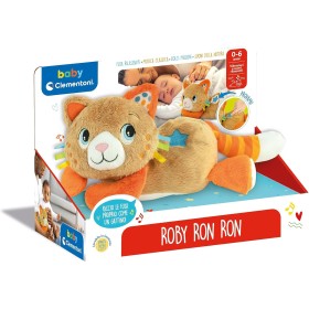 Clementoni 17876 Roby Ron Ron Gatto peluche interattivo con melodie per calmare il bambino