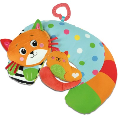 Clementoni 17800 Kitty Cat Cuscino Tummy Time per lo Sviluppo Sensoriale e Muscolare e il Gattonamento