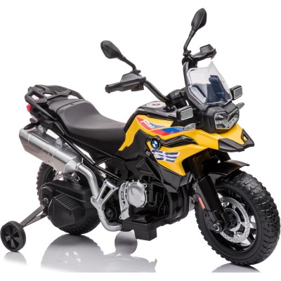 Motocicletta Elettrica per Bambini Moto BMW F 850 GS 12V con Ruote in Gomma Luci LED MP3 Suoni Rotelle Removibili Sospensioni