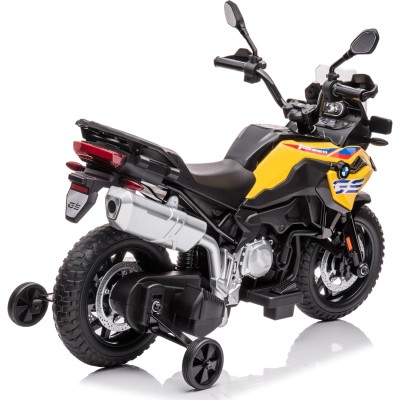 Motocicletta Elettrica per Bambini Moto BMW F 850 GS 12V con Ruote in Gomma Luci LED MP3 Suoni Rotelle Removibili Sospensioni