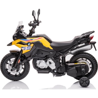 Motocicletta Elettrica per Bambini Moto BMW F 850 GS 12V con Ruote in Gomma Luci LED MP3 Suoni Rotelle Removibili Sospensioni
