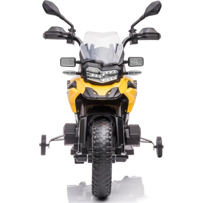 Motocicletta Elettrica per Bambini Moto BMW F 850 GS 12V con Ruote in Gomma Luci LED MP3 Suoni Rotelle Removibili Sospensioni