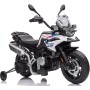 Motocicletta Elettrica per Bambini Moto BMW F 850 GS 12V con Ruote in Gomma Luci LED MP3 Suoni Rotelle Removibili Sospensioni