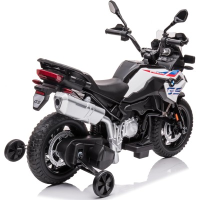 Motocicletta Elettrica per Bambini Moto BMW F 850 GS 12V con Ruote in Gomma Luci LED MP3 Suoni Rotelle Removibili Sospensioni