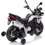 Motocicletta Elettrica per Bambini Moto BMW F 850 GS 12V con Ruote in Gomma Luci LED MP3 Suoni Rotelle Removibili Sospensioni