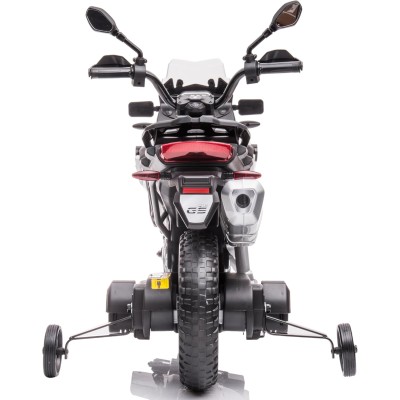 Motocicletta Elettrica per Bambini Moto BMW F 850 GS 12V con Ruote in Gomma Luci LED MP3 Suoni Rotelle Removibili Sospensioni