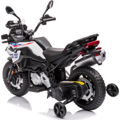 Motocicletta Elettrica per Bambini Moto BMW F 850 GS 12V con Ruote in Gomma Luci LED MP3 Suoni Rotelle Removibili Sospensioni