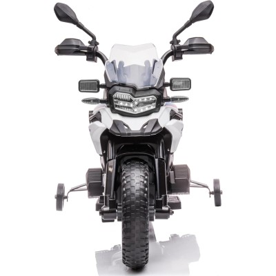 Motocicletta Elettrica per Bambini Moto BMW F 850 GS 12V con Ruote in Gomma Luci LED MP3 Suoni Rotelle Removibili Sospensioni