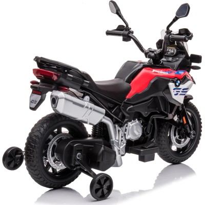 Motocicletta Elettrica per Bambini Moto BMW F 850 GS 12V con Ruote in Gomma Luci LED MP3 Suoni Rotelle Removibili Sospensioni