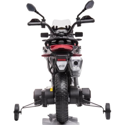 Motocicletta Elettrica per Bambini Moto BMW F 850 GS 12V con Ruote in Gomma Luci LED MP3 Suoni Rotelle Removibili Sospensioni