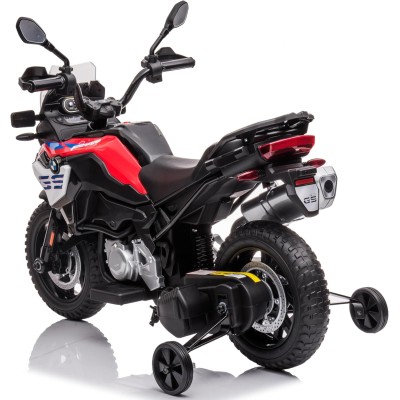 Motocicletta Elettrica per Bambini Moto BMW F 850 GS 12V con Ruote in Gomma Luci LED MP3 Suoni Rotelle Removibili Sospensioni