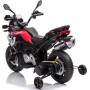 Motocicletta Elettrica per Bambini Moto BMW F 850 GS 12V con Ruote in Gomma Luci LED MP3 Suoni Rotelle Removibili Sospensioni
