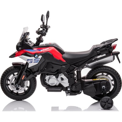 Motocicletta Elettrica per Bambini Moto BMW F 850 GS 12V con Ruote in Gomma Luci LED MP3 Suoni Rotelle Removibili Sospensioni