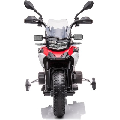 Motocicletta Elettrica per Bambini Moto BMW F 850 GS 12V con Ruote in Gomma Luci LED MP3 Suoni Rotelle Removibili Sospensioni