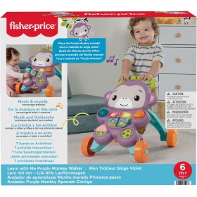 Fisher Price JGW90 Scimmietta Viola Primi Passi con Musica luci e attività 2 modalità di Gioco