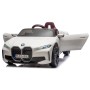Macchina Elettrica per Bambini BMW I4 Telecomandata 12v con Fari a Led Bluetooth Cinture di Sicurezza a 3 Punti