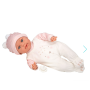 Giocheria POS250009 ARIAS Elegance 42cm Roy con abito in tonalità rosa e bianco e ciuccio