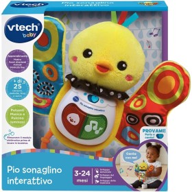VTech 185307 Pio Sonaglino Interattivo con Attivazione a Pulsante Luminoso con 10 Melodie e 3 Canzoni