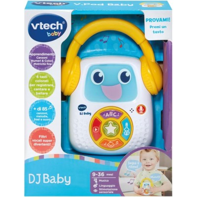 VTech 607807 Dj Baby Gioco Musicale Interattivo con 5 Modalità di Gioco 30 Melodie Luci e Spegnimento Automatico