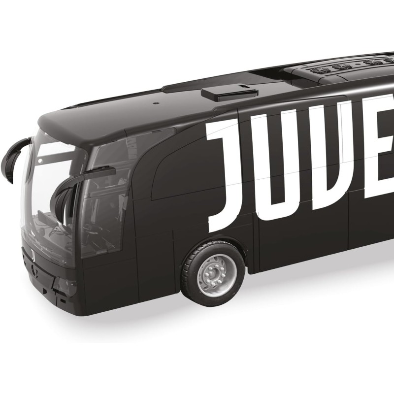 Mondo Motors-Pullman A.S. Roma Model Toy Bus with Reverse Clutch Pull Back Black-51216, Colour Orange Yellow Red Black, 51216