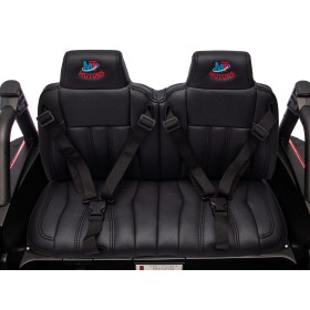 Sedile in Pelle Imbottito per Honda Talon Maxi Buggy XXL 24V con 2 Cinture di Sicurezza Indipendenti a 3 Punti + Tappetino