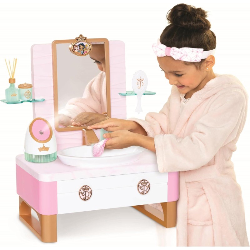 Jakks Pacific 233384 Disney Princess Style Collection Deluxe Day Spa con vaporizzatore Skincare Essentials oltre 20 pezzi