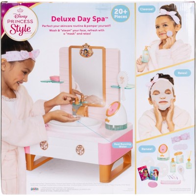 Jakks Pacific 233384 Disney Princess Style Collection Deluxe Day Spa con vaporizzatore Skincare Essentials oltre 20 pezzi