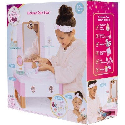 Jakks Pacific 233384 Disney Princess Style Collection Deluxe Day Spa con vaporizzatore Skincare Essentials oltre 20 pezzi