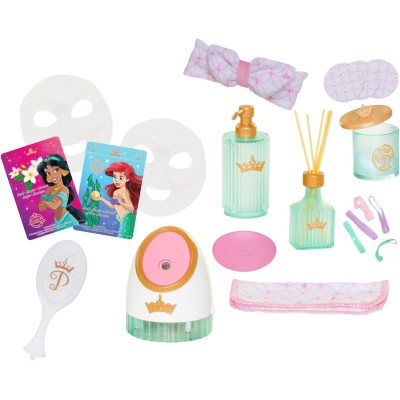 Jakks Pacific 233384 Disney Princess Style Collection Deluxe Day Spa con vaporizzatore Skincare Essentials oltre 20 pezzi
