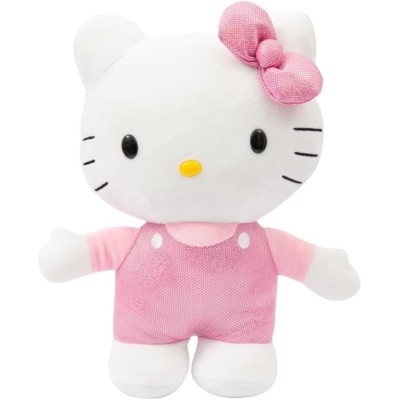 Giochi Preziosi HKT12200 Hello Kitty Peluche 30 cm con Outfit alla Moda Vestitino e Fiocco in Raso Rosa