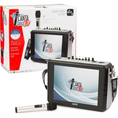 Giochi Preziosi CTC26000 Canta Tu Karaoke Portatile con Microfono Wireless Tracolla Ampio Display Touch Wi-Fi Effetti Vocali