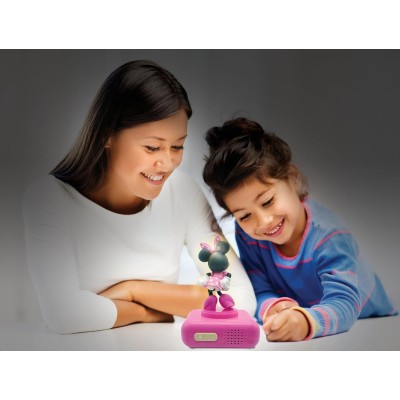Lexibook RL800MN Disney Minnie Sveglia notturna con Suoni melodie e Schermo LCD retroilluminato